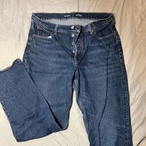 high waisted dark wash jeans